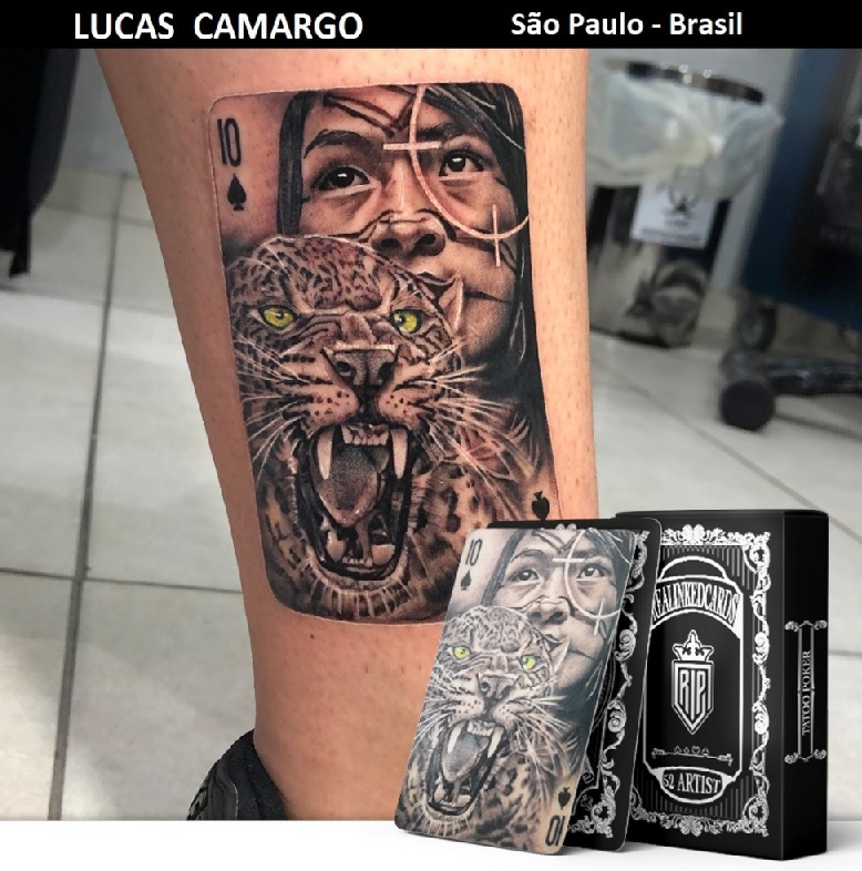 Lucas Camargo tattoo and Real Inked Ten of Spades